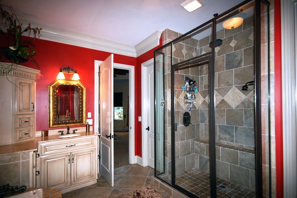 custom home master shower